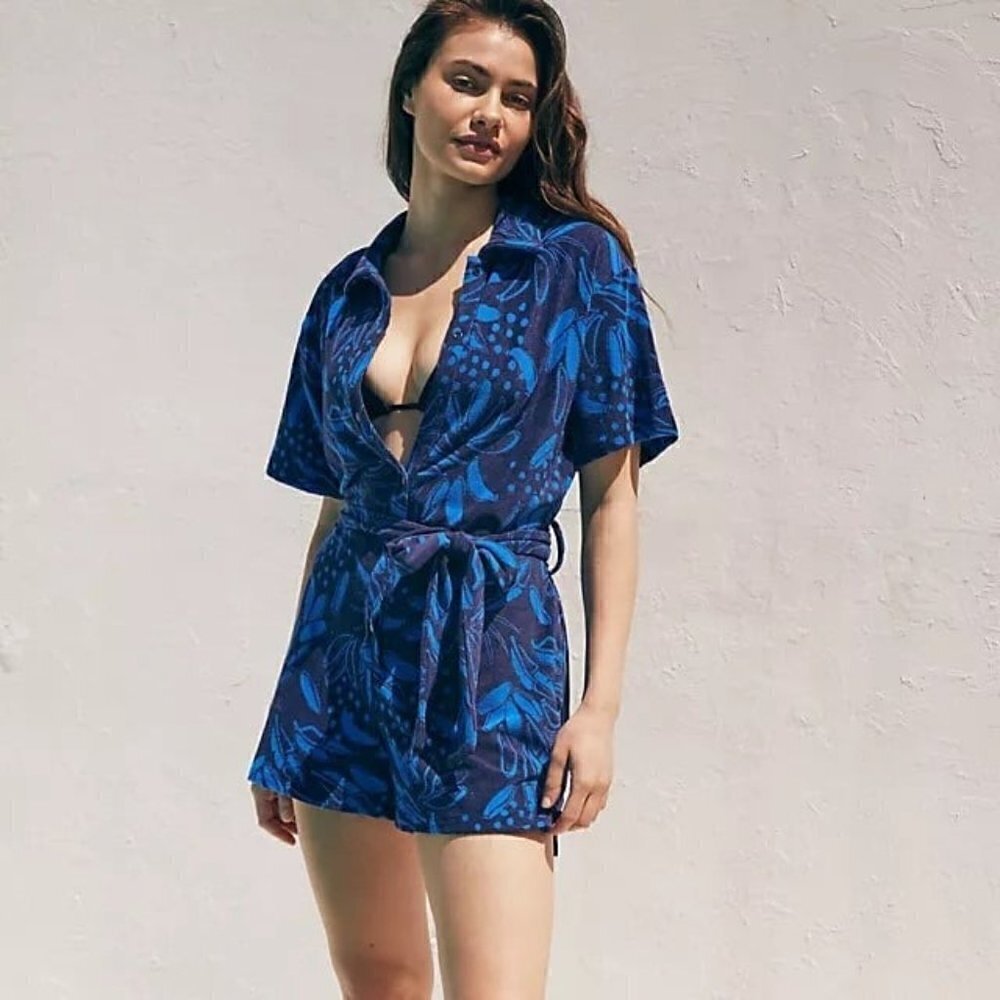 Beach Riot terry cloth Gia Romper